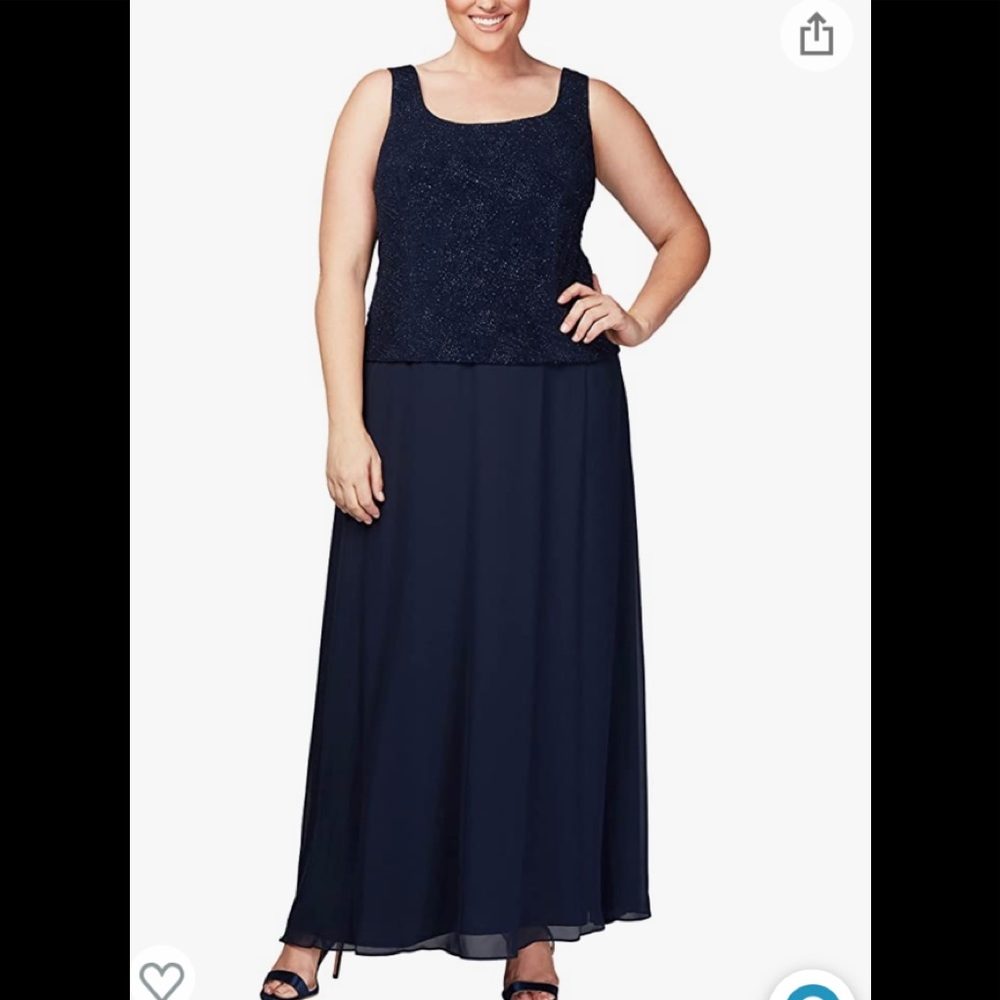 Alex Evenings Women's Plus Size Long Dress NWT